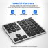 Mini Keyboard 35 Keys Portable 2 4G Wireless Office Keyboard Ultra Silence Keyboard For Laptop PC Computer Gamer black