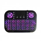 Mini Keyboard 84 Keys 2.4G Wireless Keyboard Gaming Keyboard With Backlight Touchpad Built-In Battery Keyboard For PC Laptop Computer Tablet Gamer black