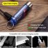 Mini Keychain Flashlight Multifunctional 400lm High Brightness Usb C Rechargeable Magnetic Torch Camping Light transparent Blue