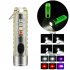Mini Keychain Flashlight Multifunctional 400lm High Brightness Usb C Rechargeable Magnetic Torch Camping Light transparent Blue