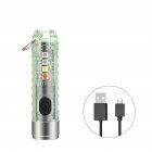 Mini Keychain Flashlight 400lm Usb C Rechargeable Magnetic Torch Camping Light