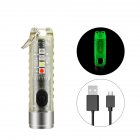 Mini Keychain Flashlight Multifunctional 400lm High Brightness Usb C Rechargeable Magnetic Torch Camping Light fluorescent