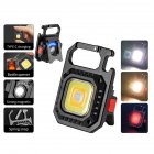 Mini Keychain Light Portable Outdoor Lightweight Led Flashlight Work Light Camping Lamp with Stand Black