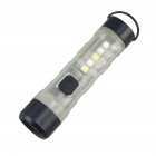 Mini Keyring Flashlight 500lm Type-c Charging Portable Multi-functional Outdoor Warning Camping Torch black