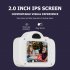 Mini Kid Camera Cartoon Camera 20 Million Pixels 2 Inch HD Ips Scherm Digitale Camera Projectie Video Camera Blue