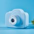 Mini Kid Camera Cartoon Camera 20 Million Pixels 2 Inch HD Ips Scherm Digitale Camera Projectie Video Camera Blue