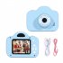 Mini Kid Camera Cartoon Camera 20 Million Pixels 2 Inch HD Ips Scherm Digitale Camera Projectie Video Camera Blue