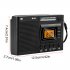 Mini LCD Radio Battery Powered Portable Radio Excellent Reception Pocket AM FM Radio With Telescopic Antenna Multifunctional Radio Built in Speaker For Senior R