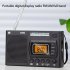 Mini LCD Radio Battery Powered Portable Radio Excellent Reception Pocket AM FM Radio With Telescopic Antenna Multifunctional Radio Built in Speaker For Senior R