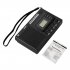 Mini LCD Radio Battery Powered Portable Radio Excellent Reception Pocket AM FM Radio With Telescopic Antenna Multifunctional Radio Built in Speaker For Senior R