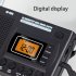 Mini LCD Radio Battery Powered Portable Radio Excellent Reception Pocket AM FM Radio With Telescopic Antenna Multifunctional Radio Built in Speaker For Senior R