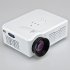 Mini LED Projector has 80 Lumen and offers 30 to 100 inches images at 640x480 resolutions with 1080p video support  with HDMI  AV  USB  VGA and TV connections