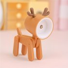 Mini Led Night Light Cartoon Cute Dog Deer Shape Table Lamp Ornaments Desktop Mobile Phone Bracket Orange   deer