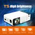 Mini Led Projector Wifi Wireless Mirror Phone Miracast 1080P Lcd Video Movie Party Projector T5 Smart Version EU Plug