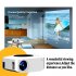 Mini Led Projector Wifi Wireless Mirroring Phone 1080P LCD Video Movie Mini Projector Portable Home Theater EU Plug