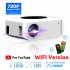 Mini Led Projector Wifi Wireless Mirroring Phone 1080P LCD Video Movie Mini Projector Portable Home Theater US Plug