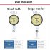 Mini Lever Indicator Analog Display Shockproof Dial Gauge Indicator Dial Micrometer Test Tool Dovetail Clamp Percent Large Meter Head  0 01mm 