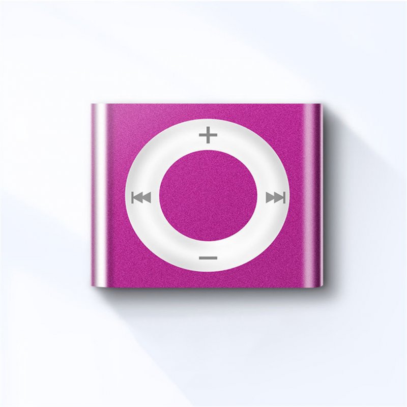 Mini MP3 Music Player Metal Audio Player Built-in Speaker Headphones Tf Card Portable Digital Music Player For Students purple