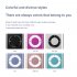 Mini MP3 Music Player Metal Audio Player Built in Speaker Headphones Tf Card Portable Digital Music Player For Students light blue