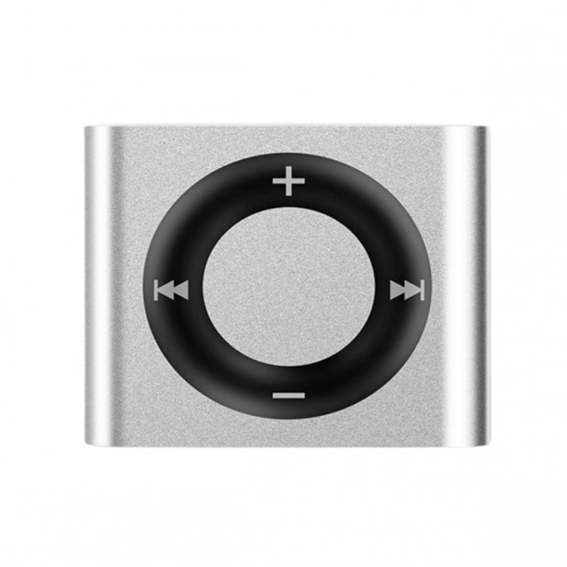 Mini MP3 Music Player Metal Audio Player Built-in Speaker Headphones Tf Card Portable Digital Music Player For Students silver