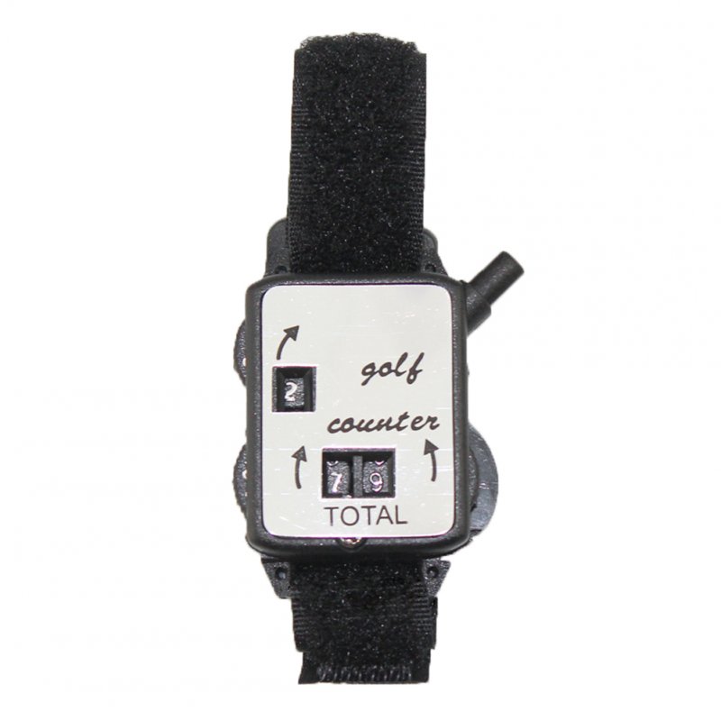 Mini Manual Golf Score Counter Portable Watch-shaped Golfer Score Marker Golf Course Counter Clock black