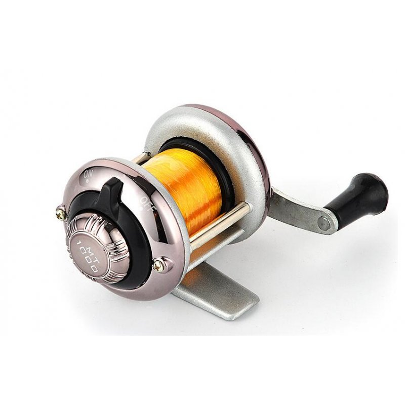 Mini Metal Bait Casting Spinning Reel Ice Fishing Reel Fish Water Wheel Baitcast Roller Ice fishing wheel -gun color