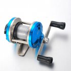 Mini Metal Bait Casting Spinning Reel Ice Fishing Reel Fish Water Wheel Baitcast Roller Blue metal base