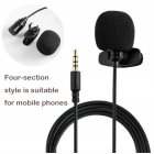 Mini Mic  Microphone Hands Free Clip On Microphone Audio Mic For Computer Laptop Phone Lound Speaker 4-section mobile phone