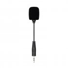 Mini Microphone 3.5mm Jack Flexible Noise Reduction Microphone For Mobile Phone Computer Live Recording black
