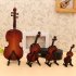 Mini Miniature Violin Model  with Stand and Case Mini Musical Instrument Ornaments  With violin case