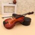 Mini Miniature Violin Model  with Stand and Case Mini Musical Instrument Ornaments  With violin case