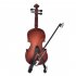 Mini Miniature Violin Model  with Stand and Case Mini Musical Instrument Ornaments  With rectangular box