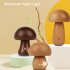 Mini Mushroom Night Lamp USB Charging Touch Switch Dimmable LED Mushroom Table Light Eye Protection