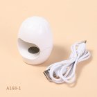 Mini Nail Dryer Egg-shaped 4 Lamp Beads Nail Gel Manicure Machine Finger Art Tool Gel Polish Nail Lamp Accessories White A168-1