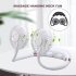 Mini Neck Hanging Fan with Massage Function USB Charging Sports Small Fan Silent Folding Air Cooler White rose gold 24 18 5 4CM