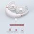 Mini Neck Hanging Fan with Massage Function USB Charging Sports Small Fan Silent Folding Air Cooler White rose gold 24 18 5 4CM