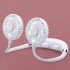 Mini Neck Hanging Fan with Massage Function USB Charging Sports Small Fan Silent Folding Air Cooler Black rose gold 24 18 5 4CM