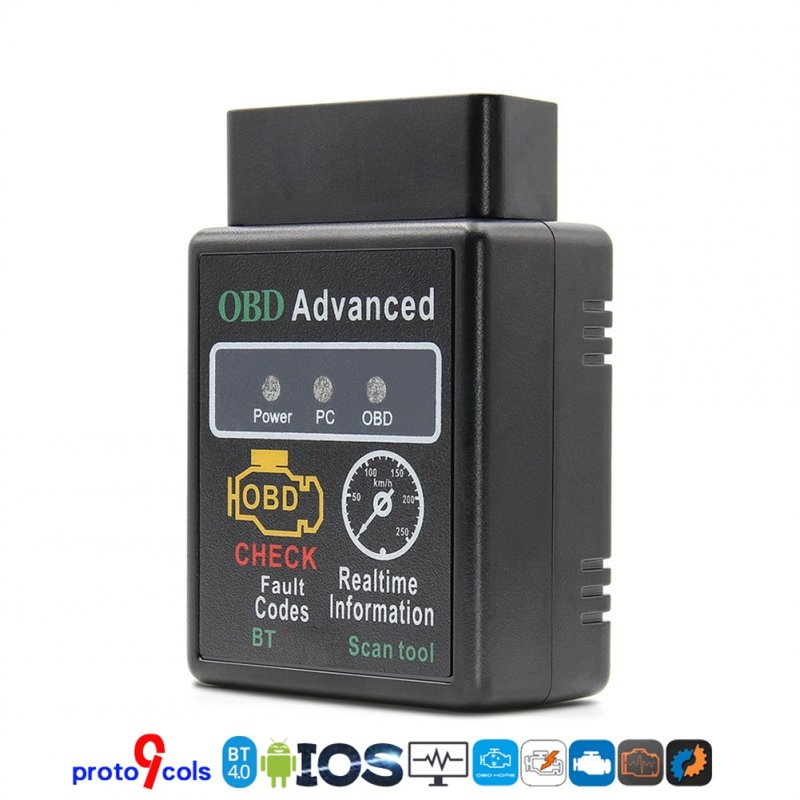 Mini Obd2 Bluetooth-compatible 4.0 Car Scanner Elm Diagnostic Tools Compatible For Android Ios Symbian Windows as picture show