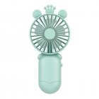 Mini Personal Fan Rechargeable Portable Hand Held Fan For Girls Women Kids Outdoor Travelling Indoor Office Home green