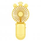 Mini Personal Fan Rechargeable Portable Hand Held Fan For Girls Women Kids Outdoor Travelling Indoor Office Home yellow