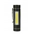 Mini Portable Aluminum Alloy LED Flashlight with Pen Clamp for Home Outdoor Use black