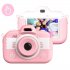 Mini Portable Children Camera 1800w Touch Screen Front Rear Dual Camera Pink