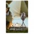 Mini Portable Cooling Fan 360 Degree Rotating 3 Speed Wireless Remote Control Air Cooler With Tripod Black   Remote Control