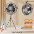 Mini Portable Cooling Fan 360 Degree Rotating 3 Speed Wireless Remote Control Air Cooler With Tripod Black   Remote Control