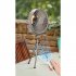 Mini Portable Cooling Fan 360 Degree Rotating 3 Speed Wireless Remote Control Air Cooler With Tripod Black   Remote Control