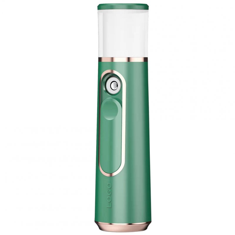 Mini Portable Facial Sprayer Hydration Instrument Handheld Facial Steamer Beauty Moisturizing Humidifier dark green