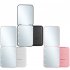 Mini Portable Led Cosmetic Mirror Small Travel Mirror With1X 2X Magnifying And 8 Lights Handheld Square Foldable 2 Sided Makeup Mirror For Women pink