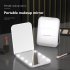 Mini Portable Led Cosmetic Mirror Small Travel Mirror With1X 2X Magnifying And 8 Lights Handheld Square Foldable 2 Sided Makeup Mirror For Women pink