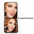 Mini Portable Led Cosmetic Mirror Small Travel Mirror With1X 2X Magnifying And 8 Lights Handheld Square Foldable 2 Sided Makeup Mirror For Women White