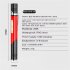Mini Portable Led Flashlight with Pen Clip USB Rechargeable Working Lamps Cob Pen Light Red